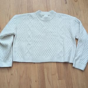 Cream cable knit sweater
